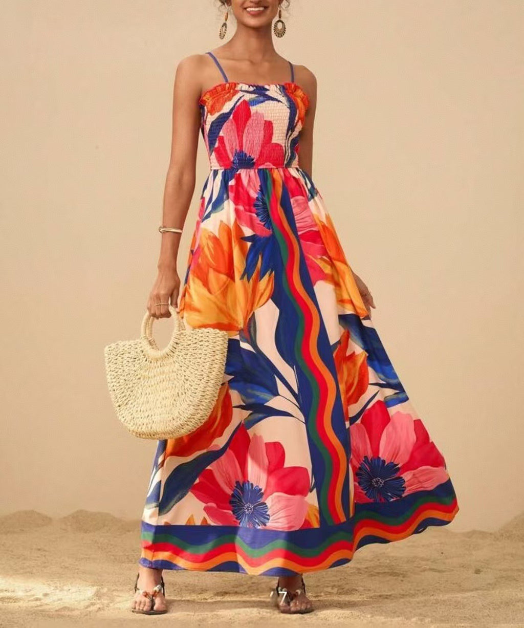 Smocked Sleeveless Dress