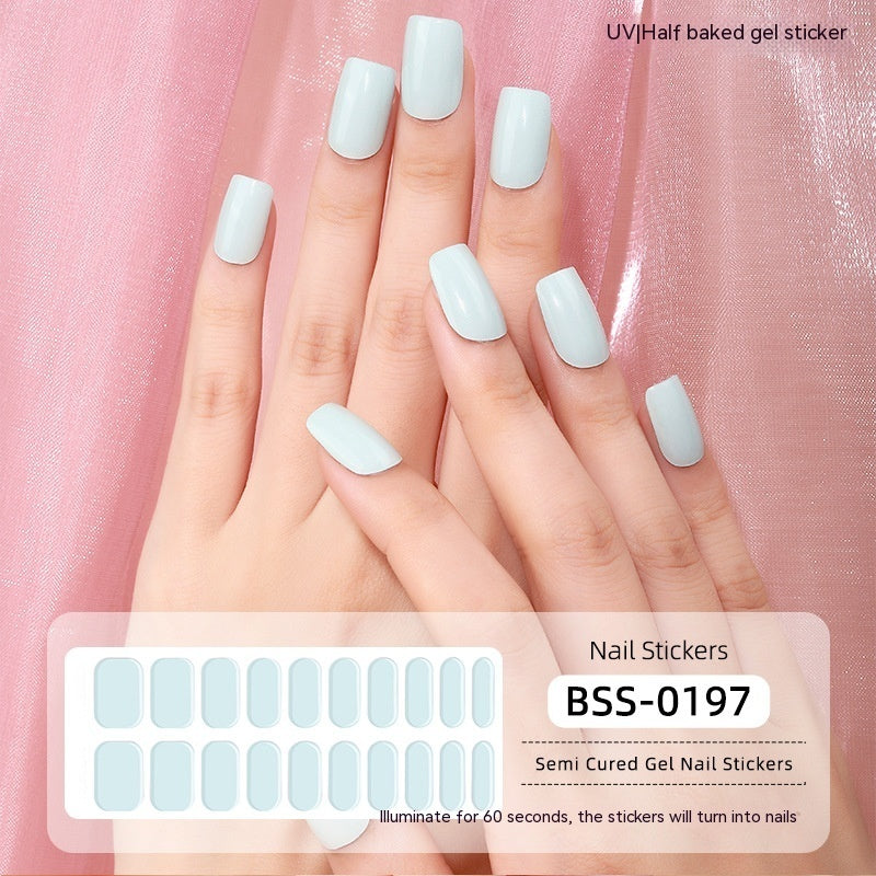 Solid Color Gel Nail Stickers