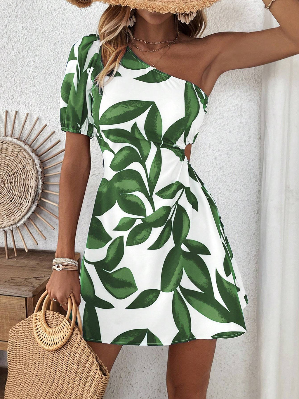 Leaf Print Dress
