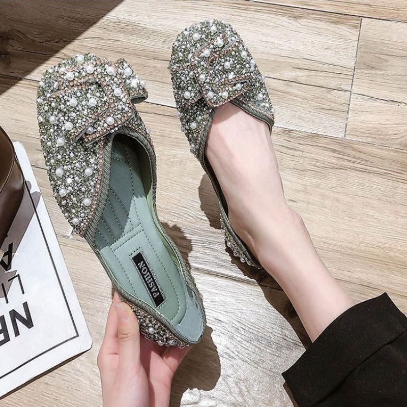 Embellished Flat Loafers