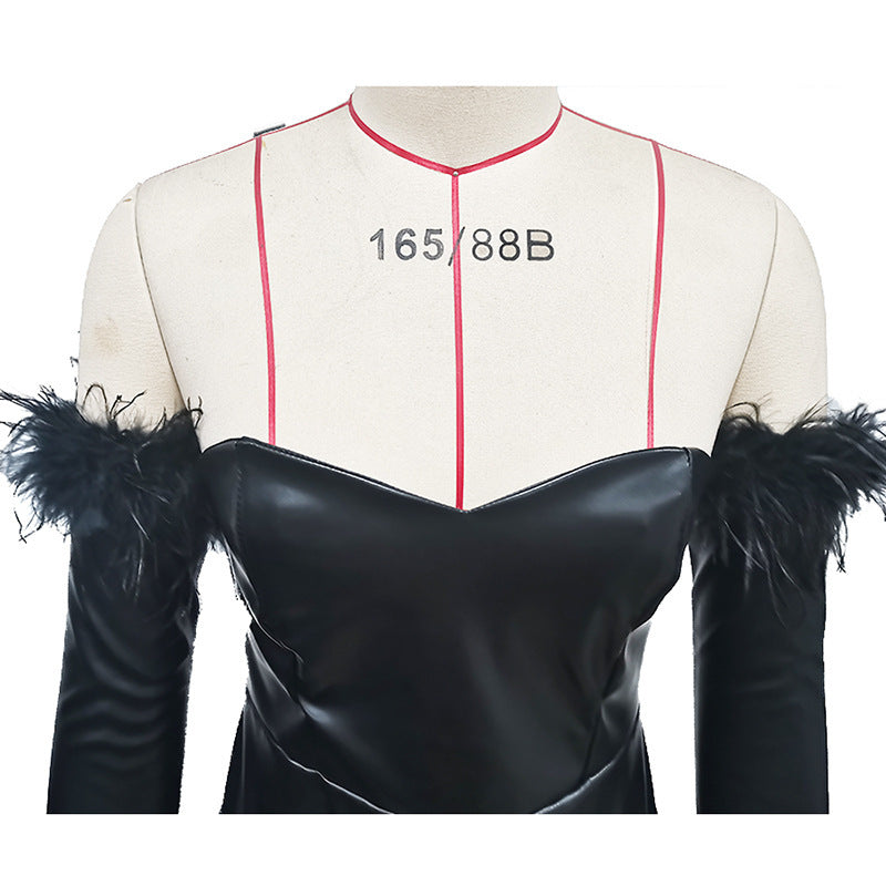 Feather Sleeve Dress