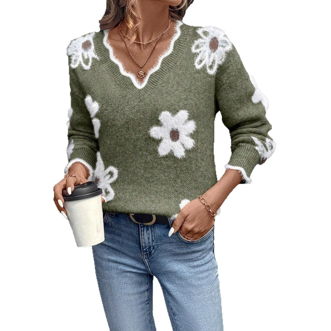 Floral Jacquard Sweater