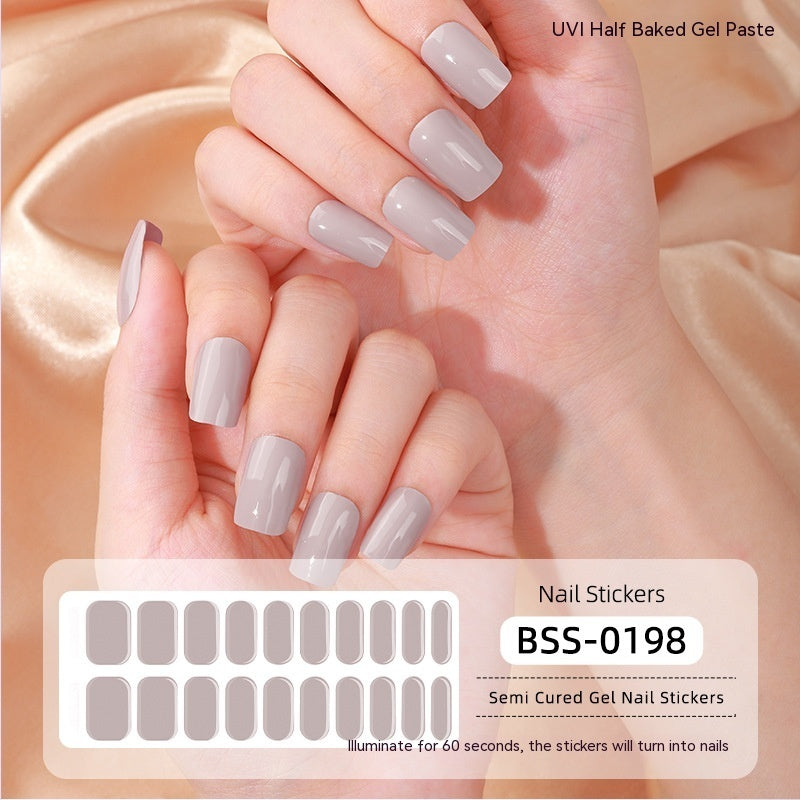 Solid Color Gel Nail Stickers