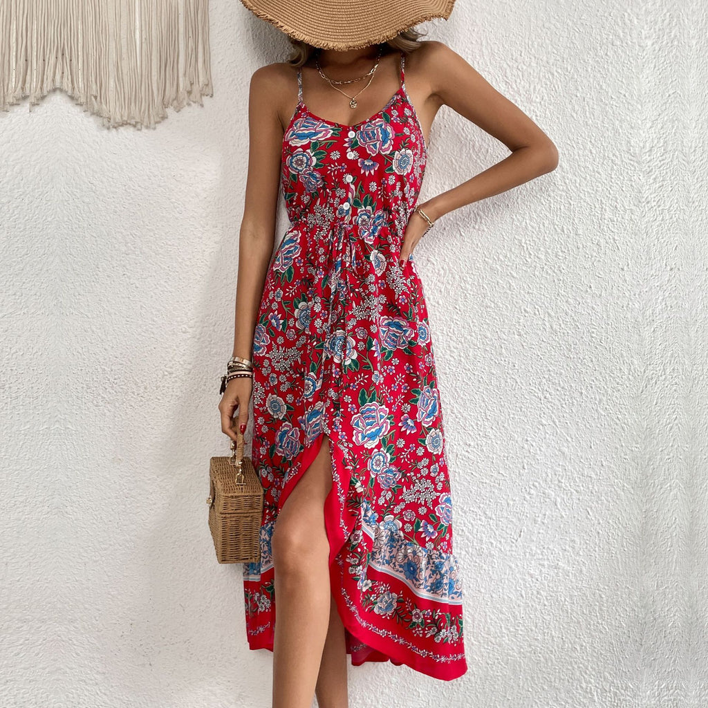 Printed Sling Dress