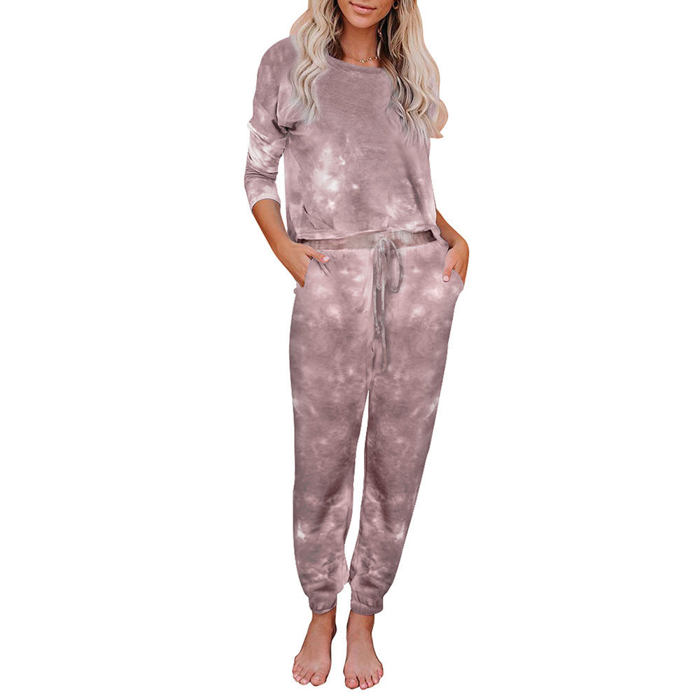 Patterned Tracksuit Set
