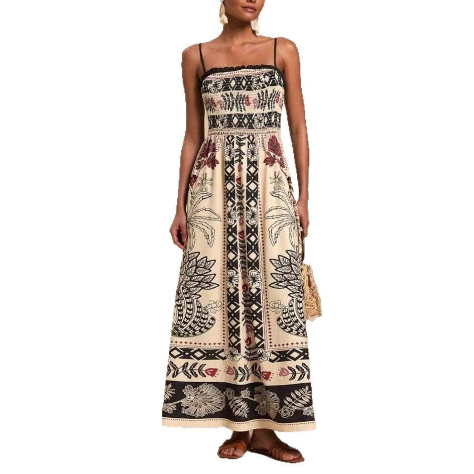 Smocked Sleeveless Dress