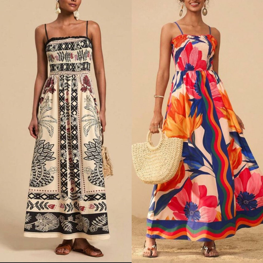 Smocked Sleeveless Dress