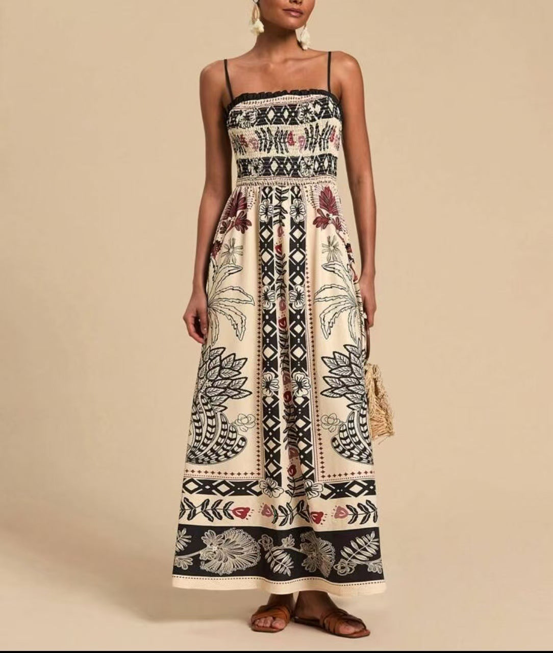 Smocked Sleeveless Dress