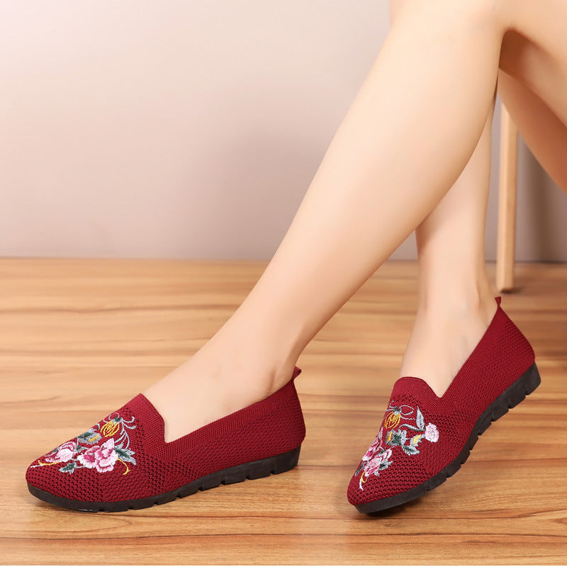 Embroidered Mesh Shoes