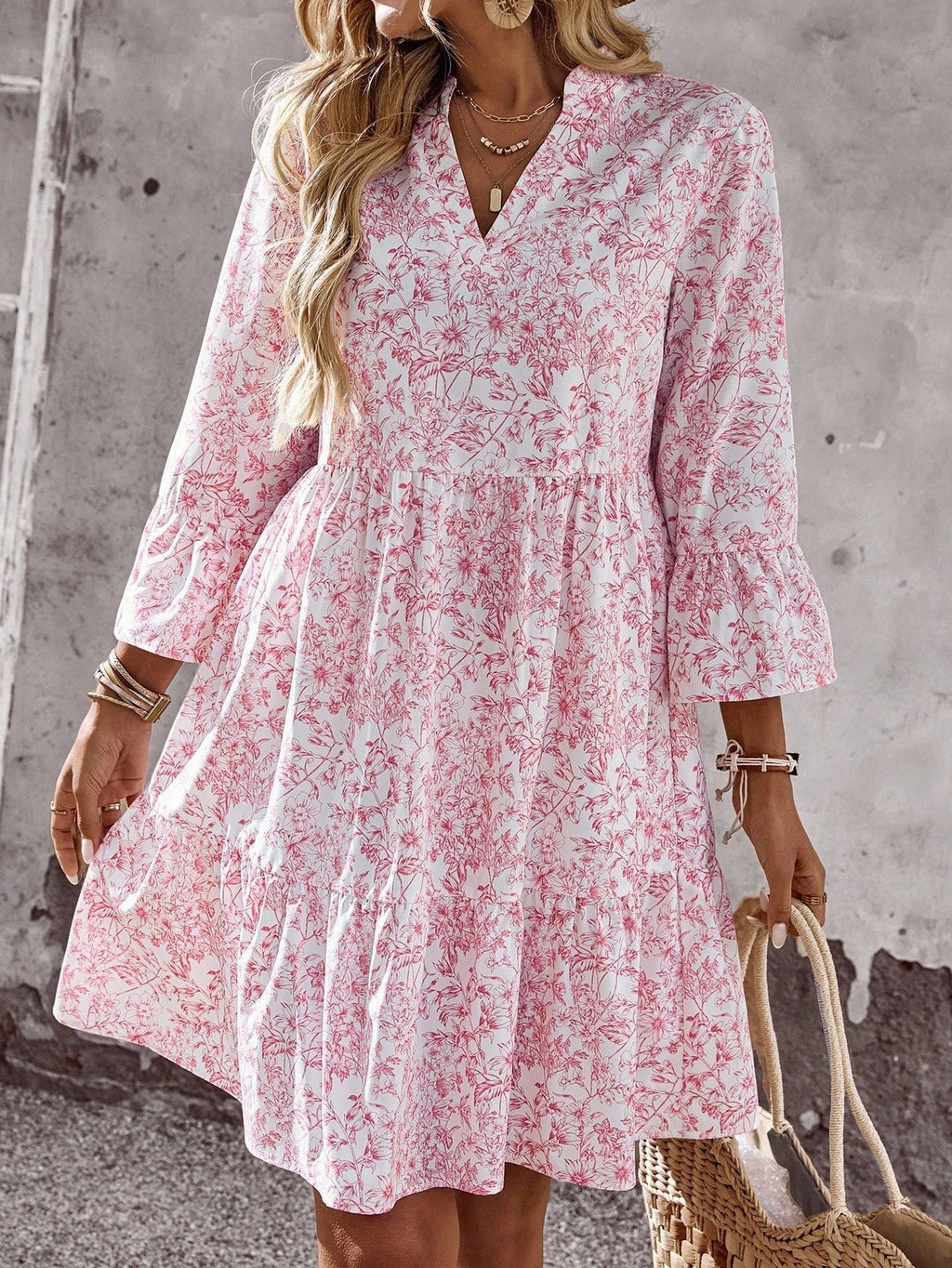Ruffle Floral Dress