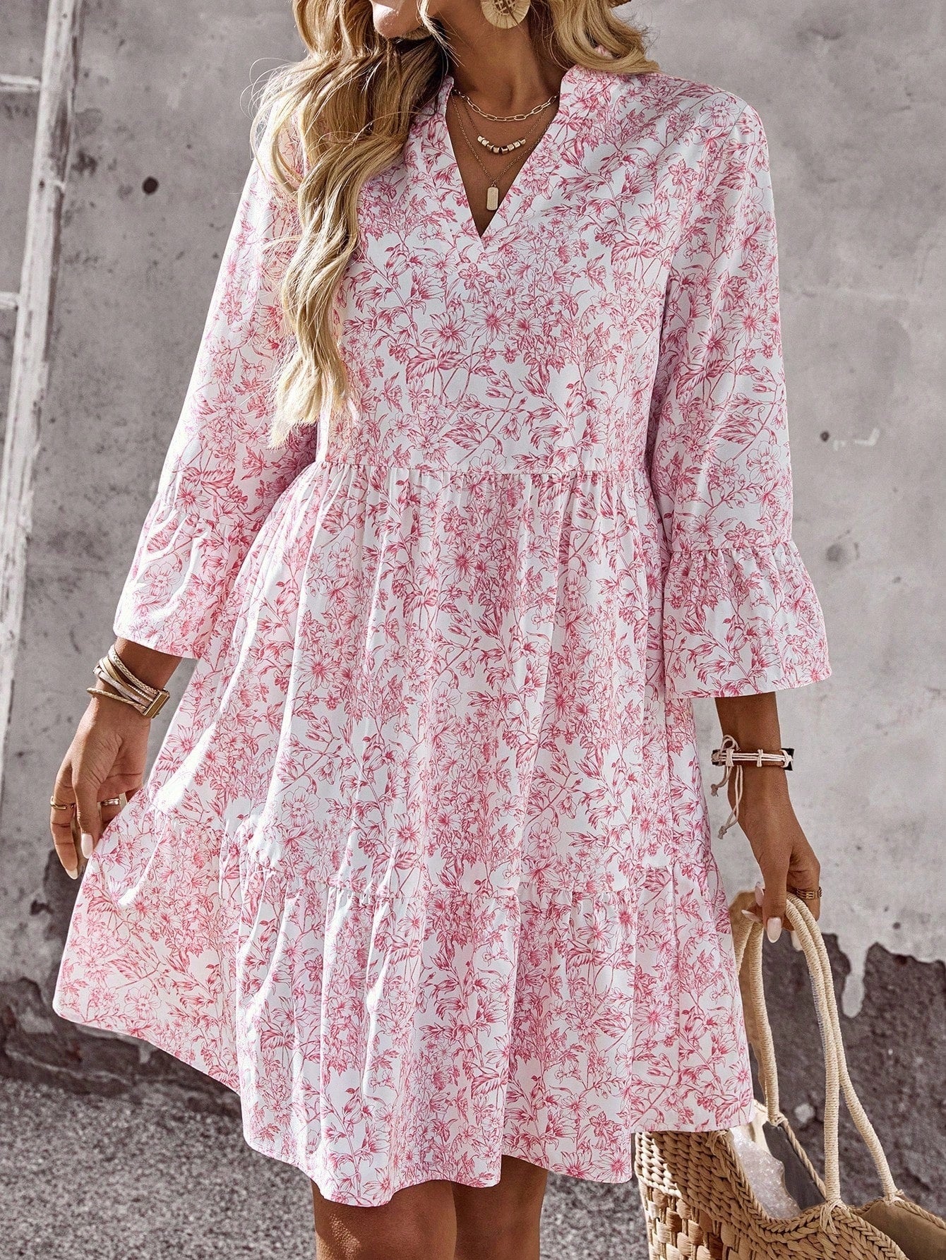 Ruffle Floral Dress