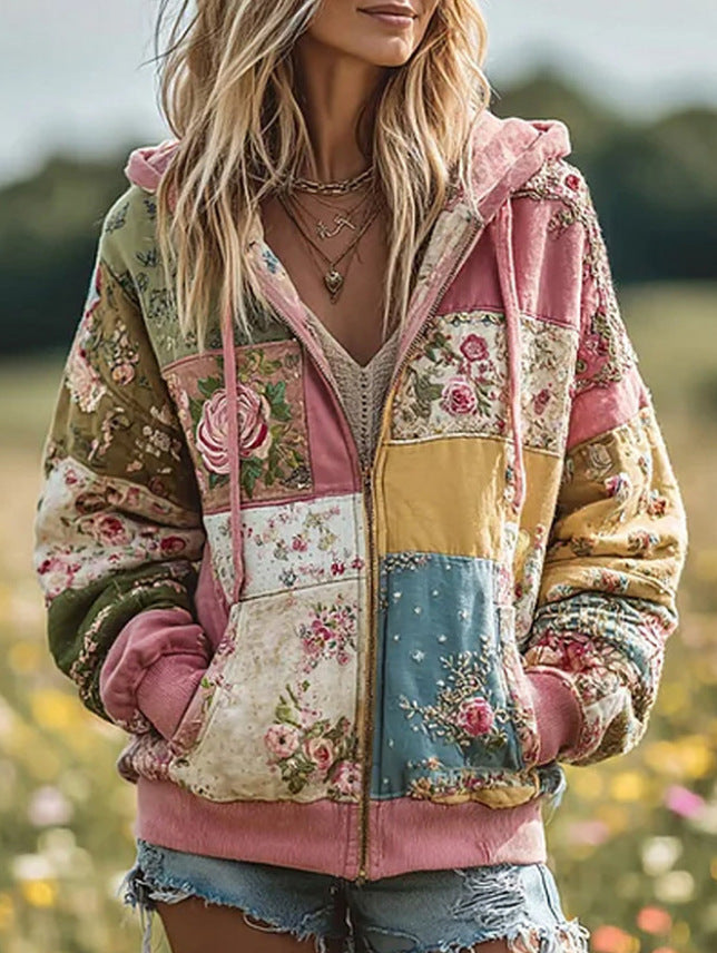 Floral Patch Hoodie