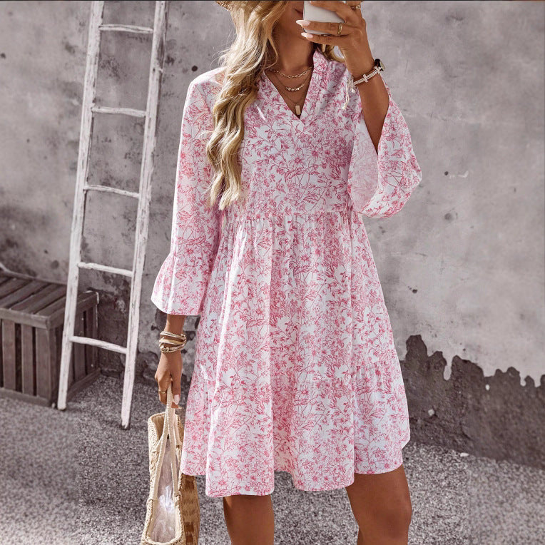 Ruffle Floral Dress