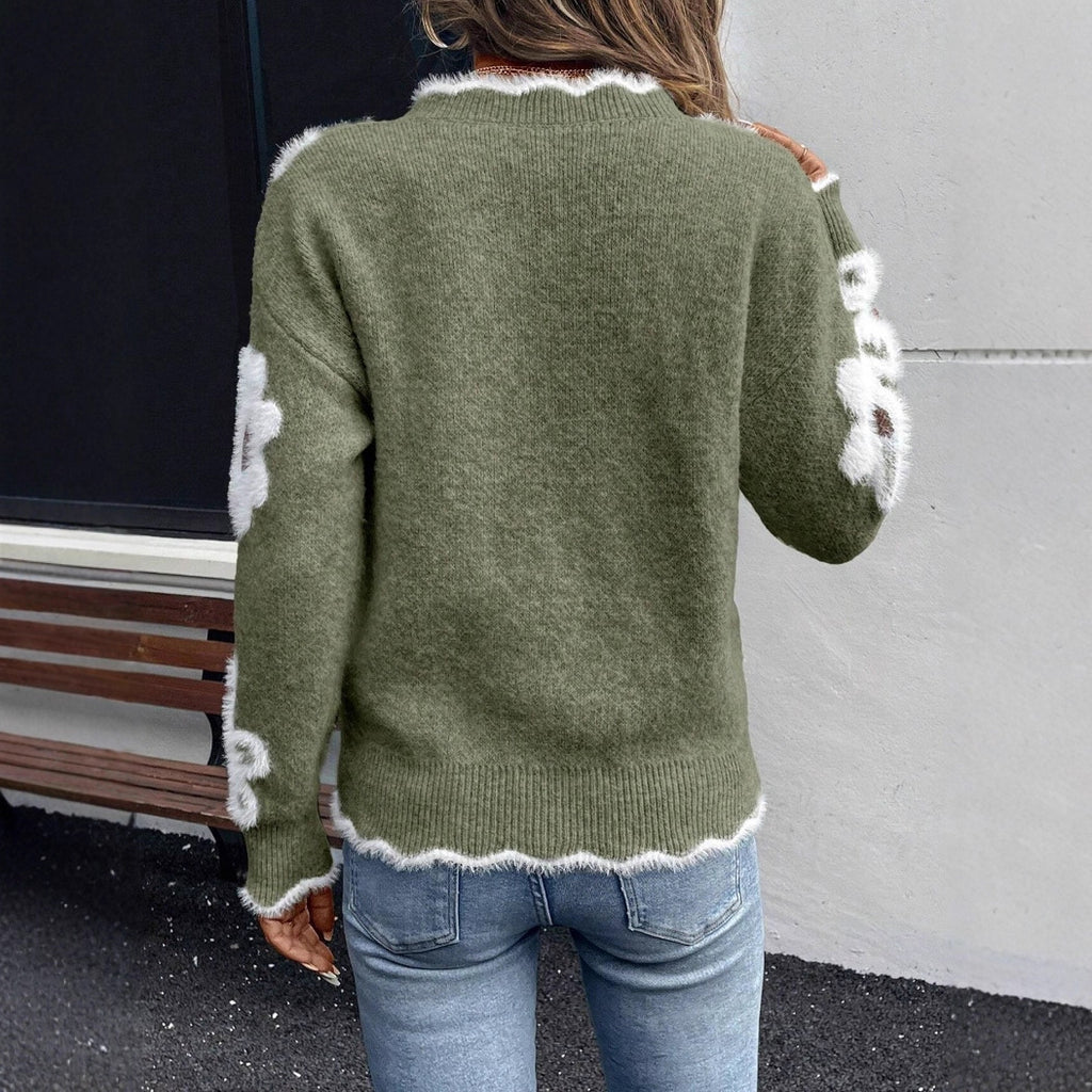 Floral Jacquard Sweater