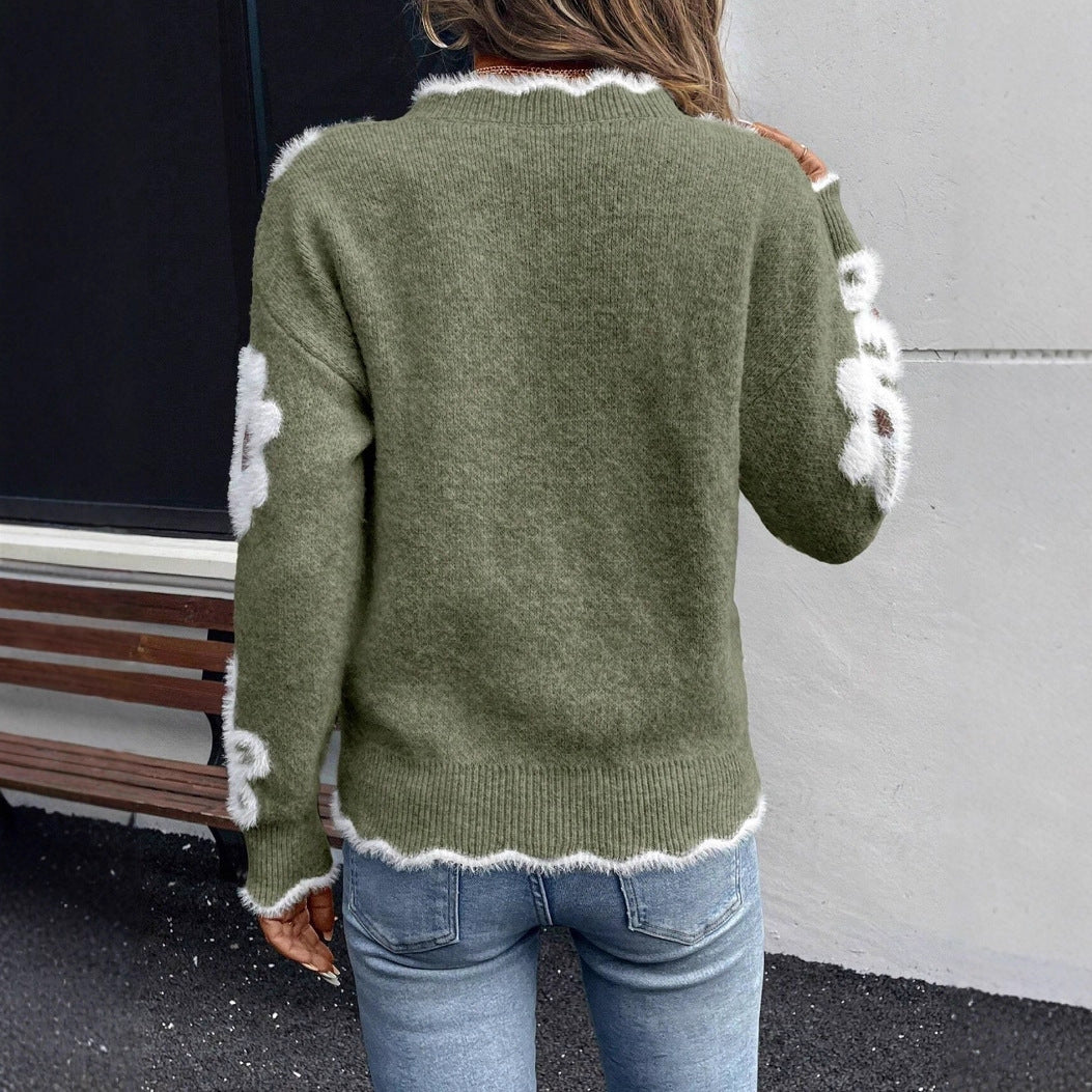 Floral Jacquard Sweater