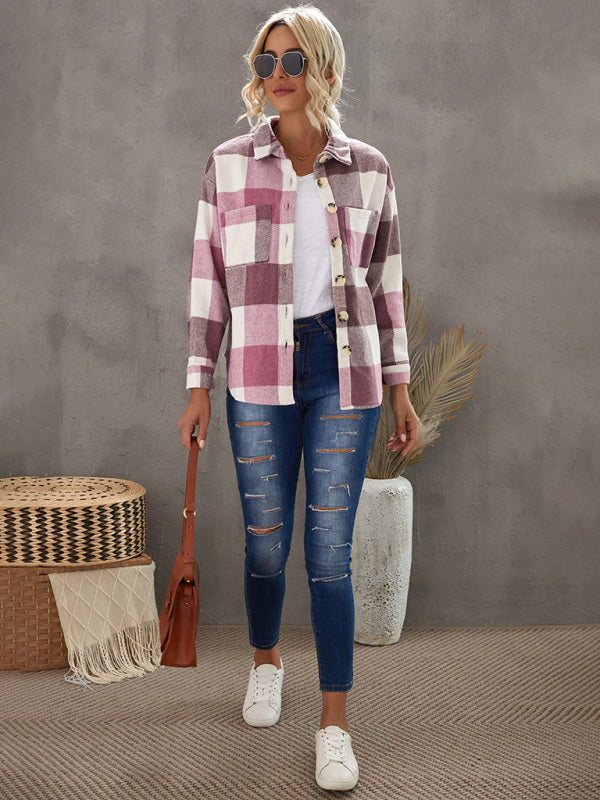 Plaid Pocket Jacket