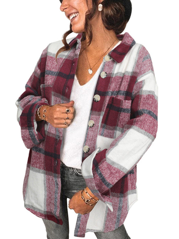 Plaid Pocket Jacket