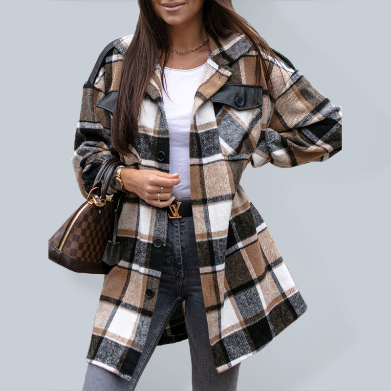 Plaid Wool Coat