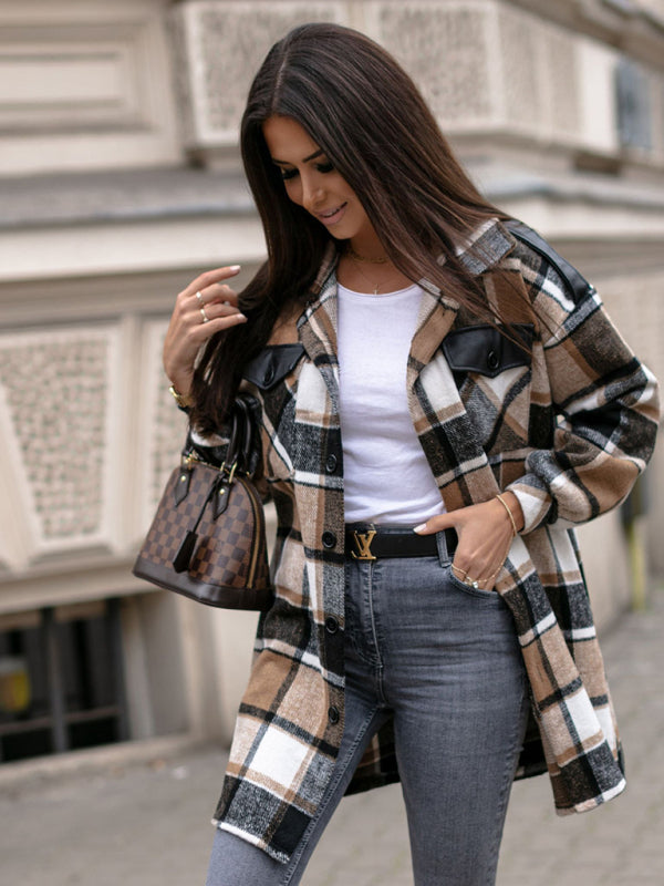 Plaid Wool Coat