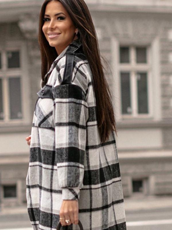 Plaid Wool Coat