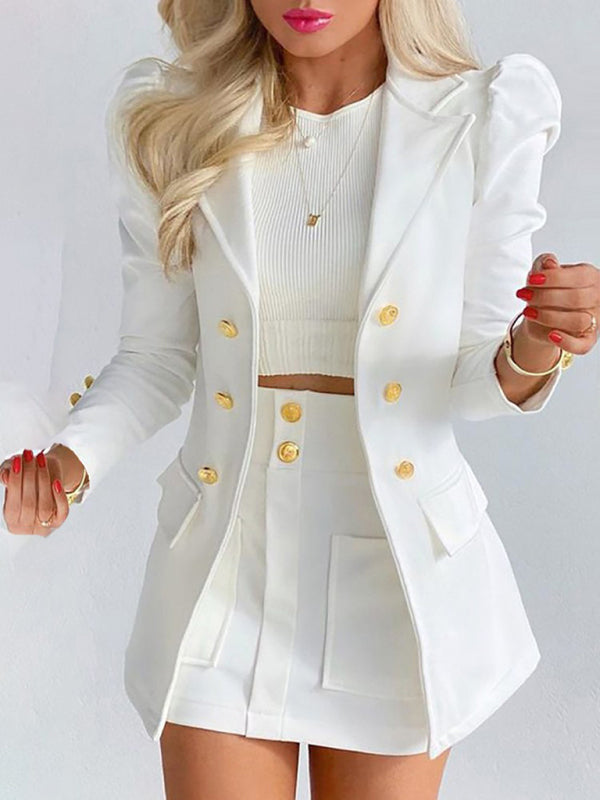 Patterned Skirt Suit