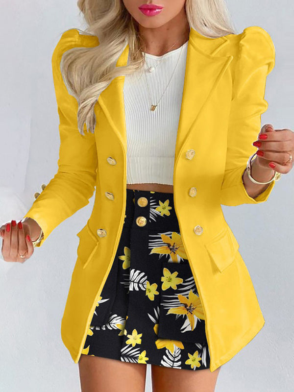 Patterned Skirt Suit