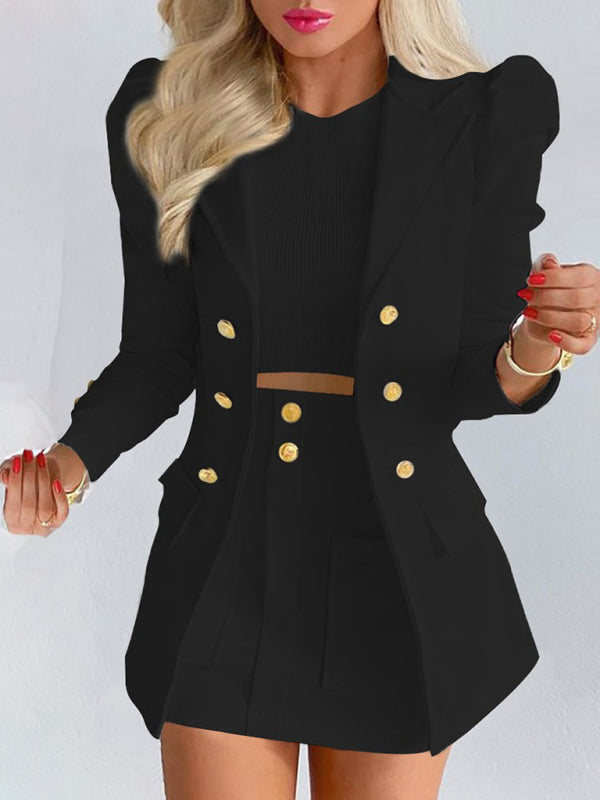 Patterned Skirt Suit