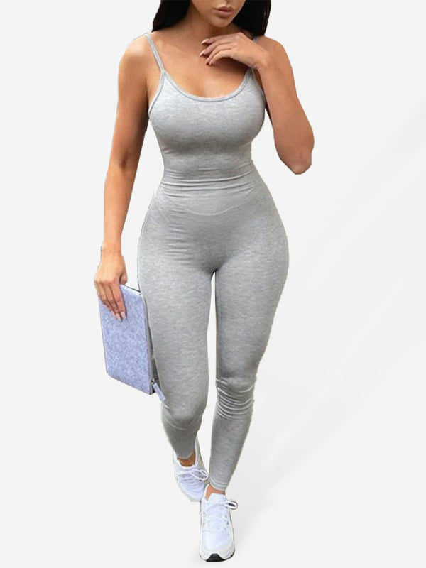 Gray Yoga Jumpsuit