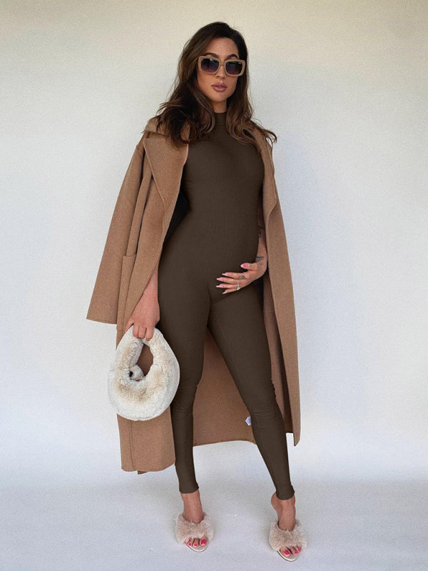 Ribbed Turtleneck Jumpsuit