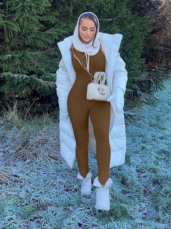 Ribbed Turtleneck Jumpsuit