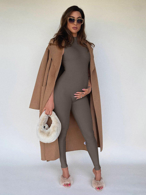 Ribbed Turtleneck Jumpsuit