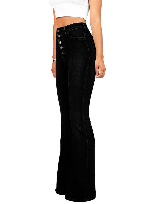 Flared Denim Trousers
