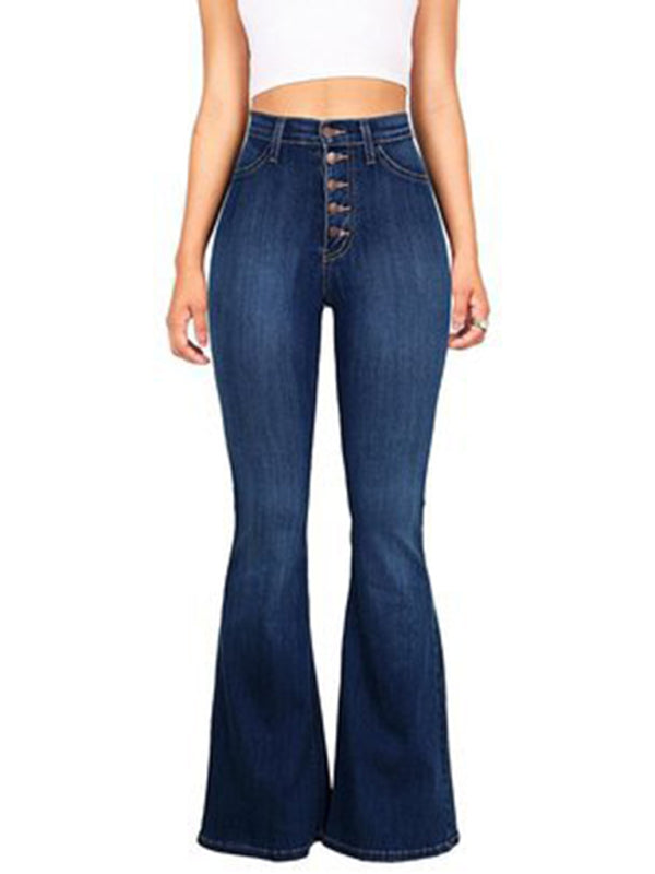 Flared Denim Trousers