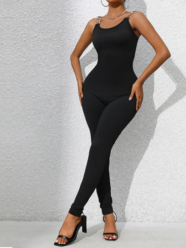 Tight Suspender Jumpsuit