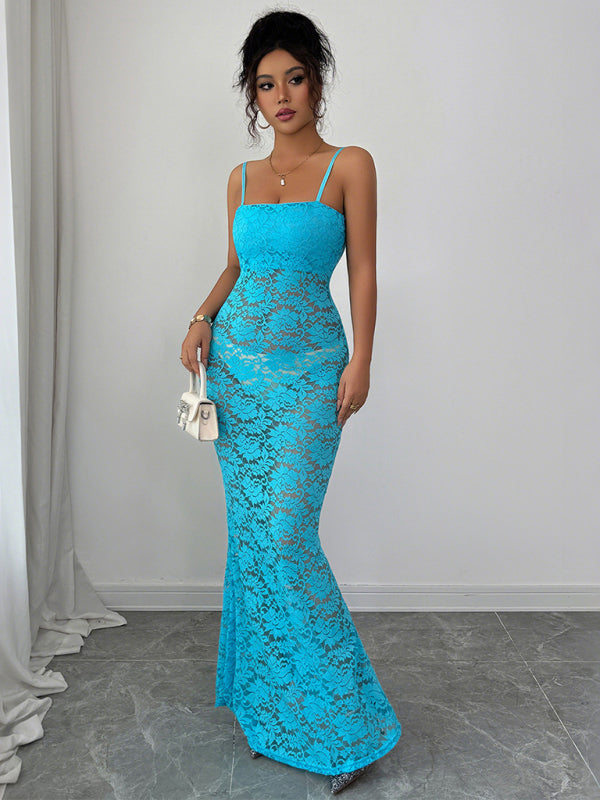 suspender hollow dress